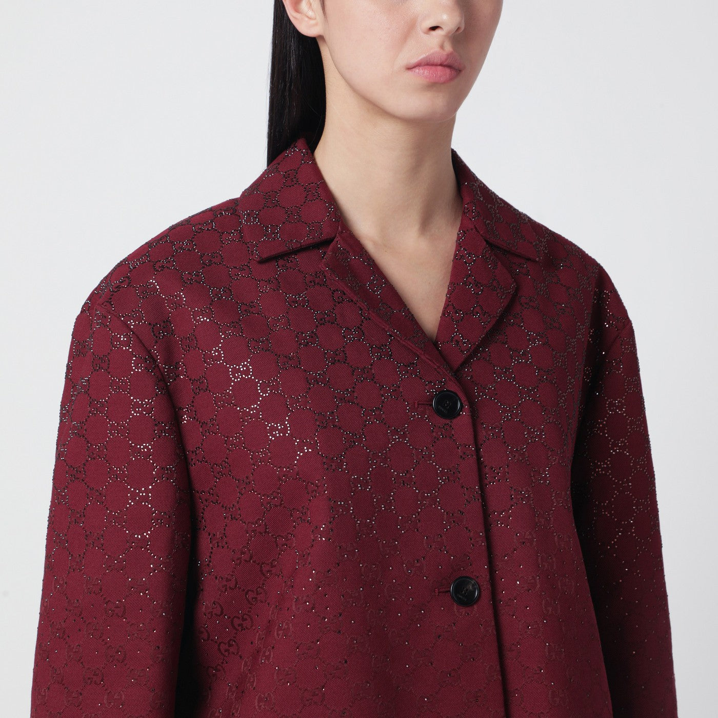 Veste Rosso Ancora en tissu GG avec cristaux