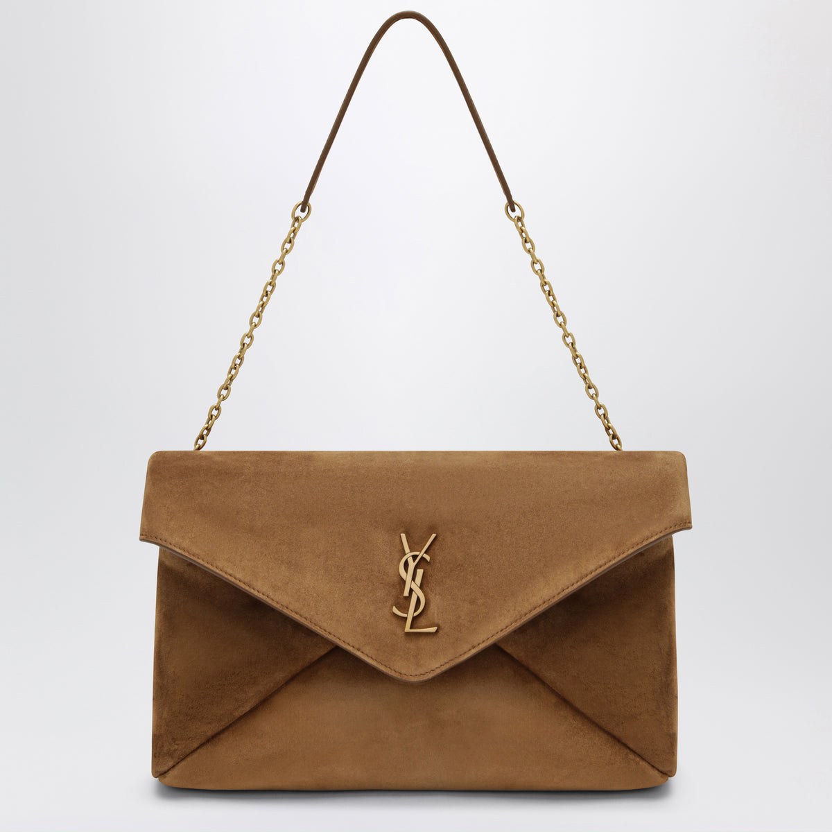 Pochette Cassandre couleur caramel en daim