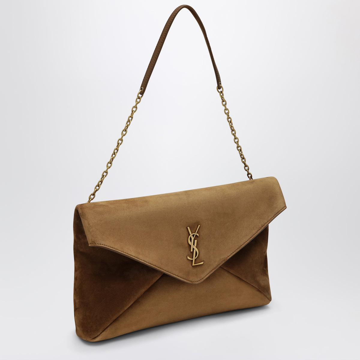 Pochette Cassandre couleur caramel en daim