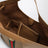 Borsa shopping Giglio grande in pelle GG traforata beige scuro
