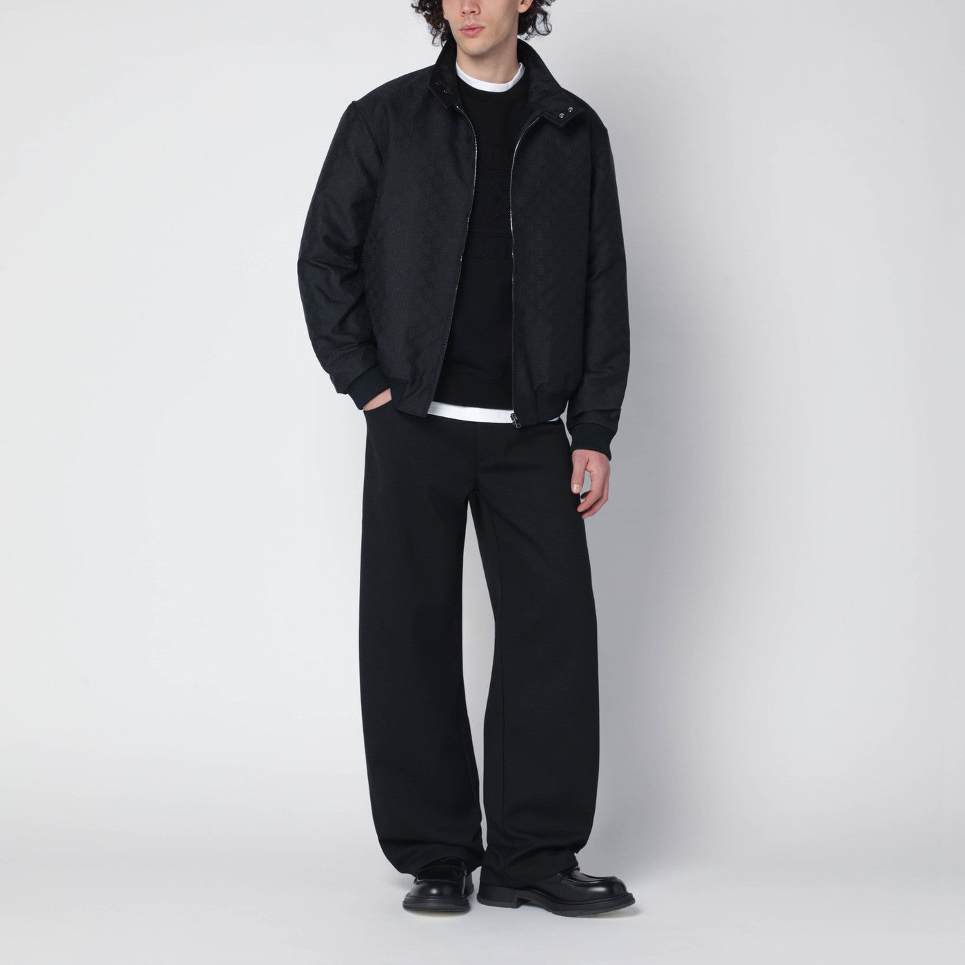 Dark blue GG ripstop jacket