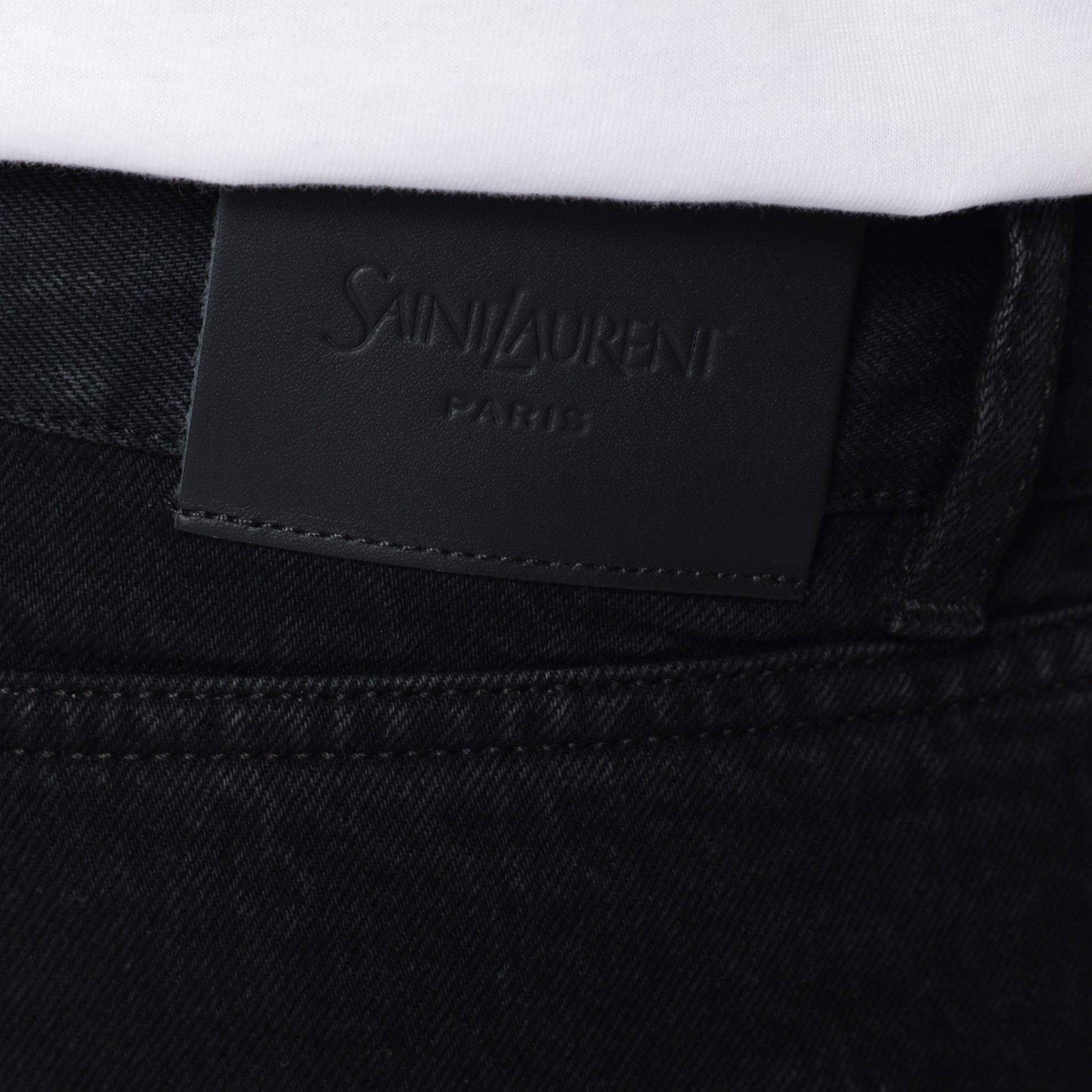 Jeans a gamba dritta neri in cotone