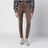 Braune Stretch-Samtleggings