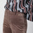 Legging marron en velours stretch