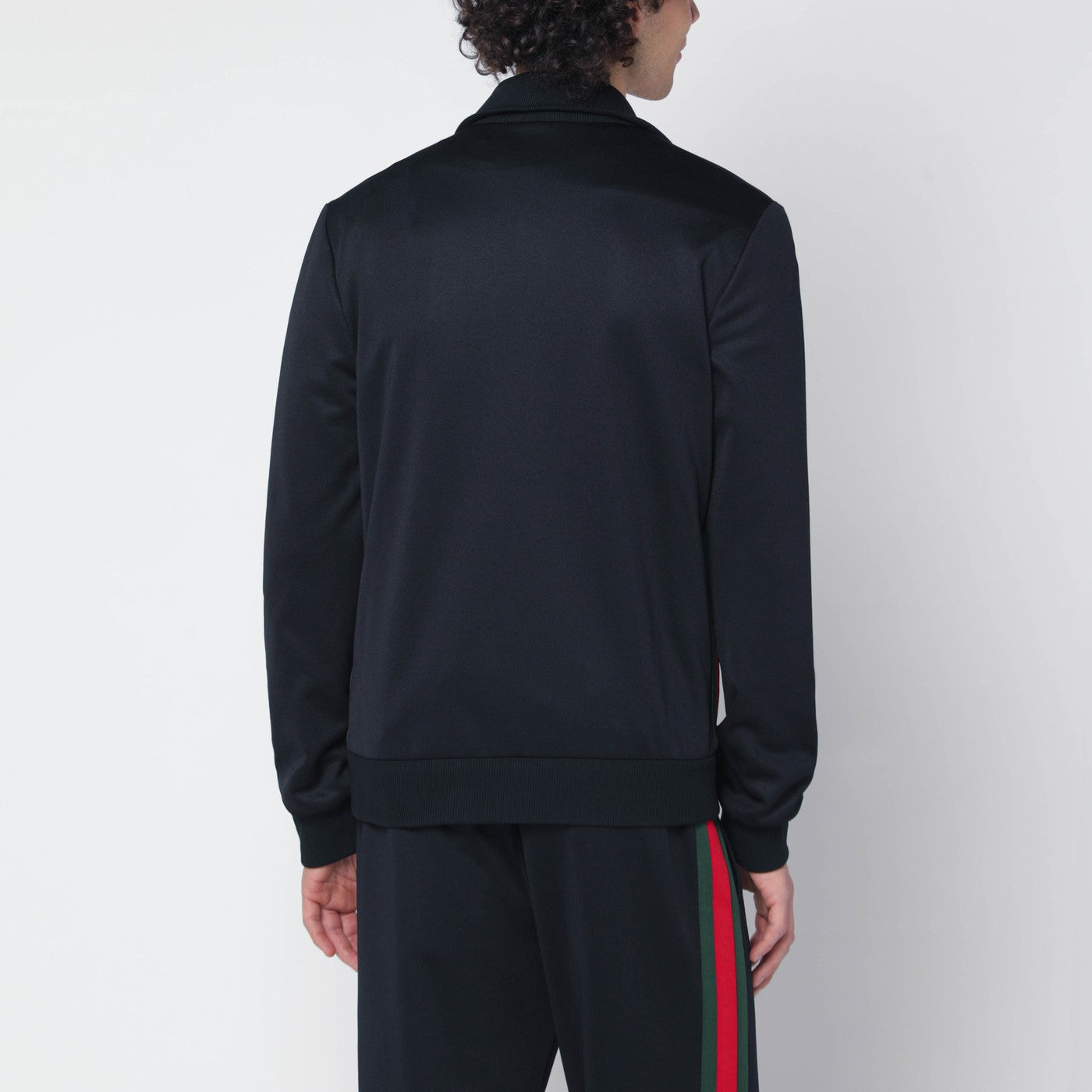 Dunkelblaues Sweatshirt aus technischem Jersey