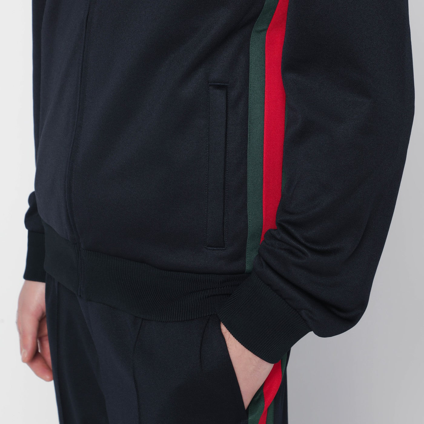 Dunkelblaues Sweatshirt aus technischem Jersey