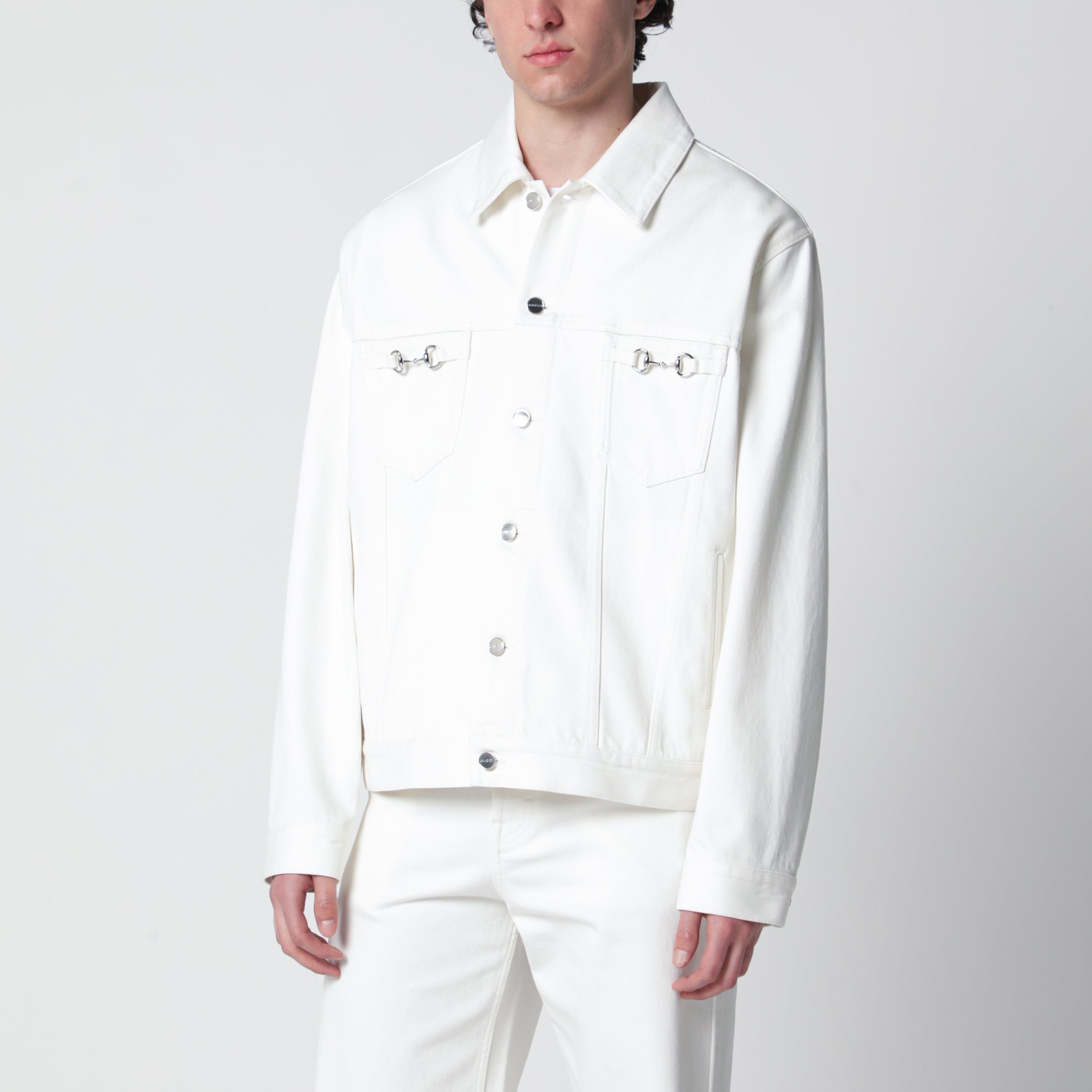 White jacket with Horsebit detail