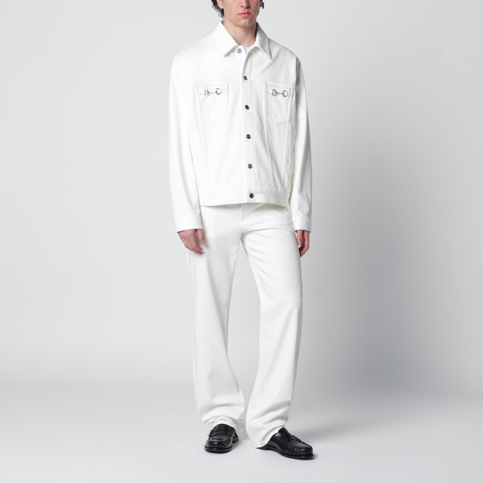 White jacket with Horsebit detail