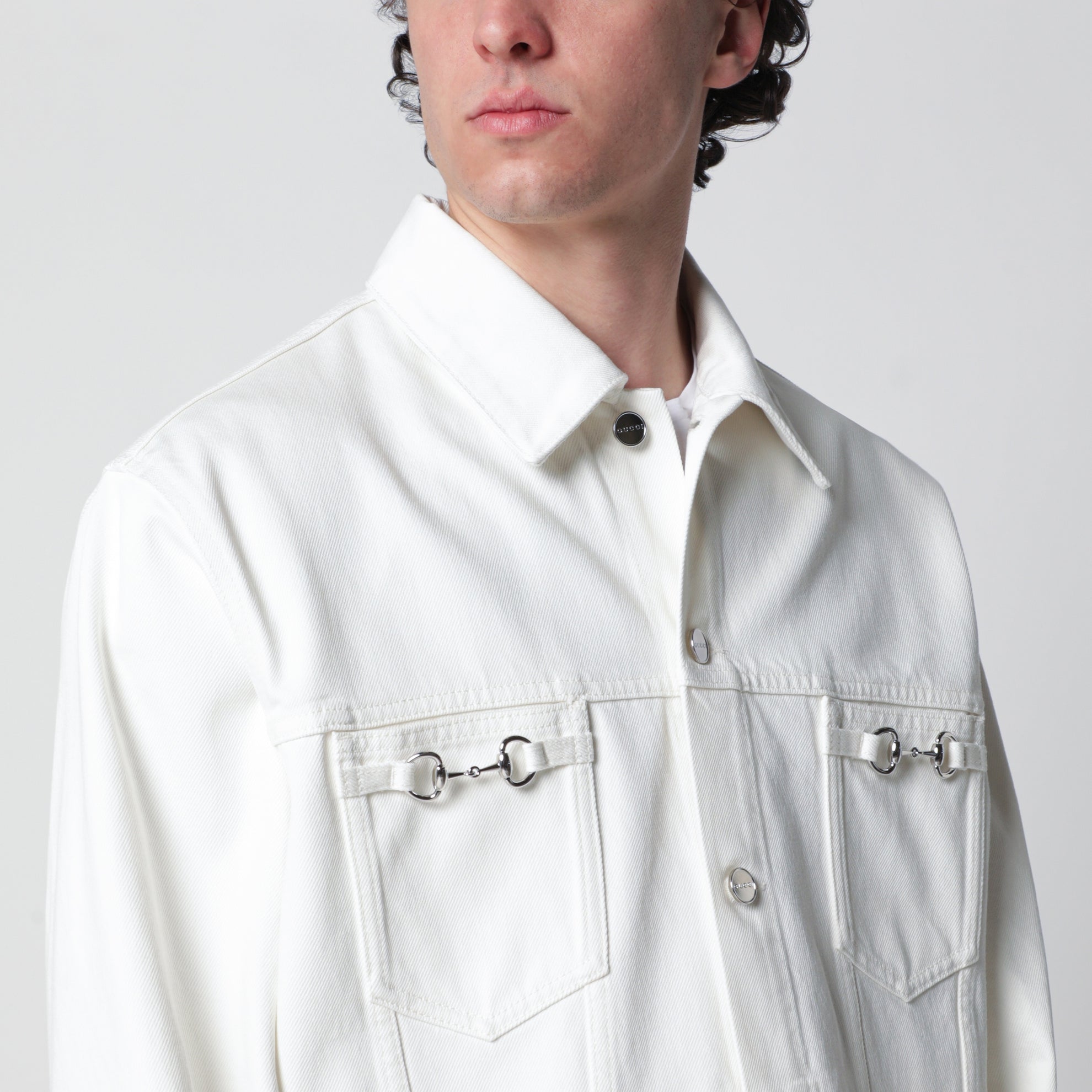 White jacket with Horsebit detail