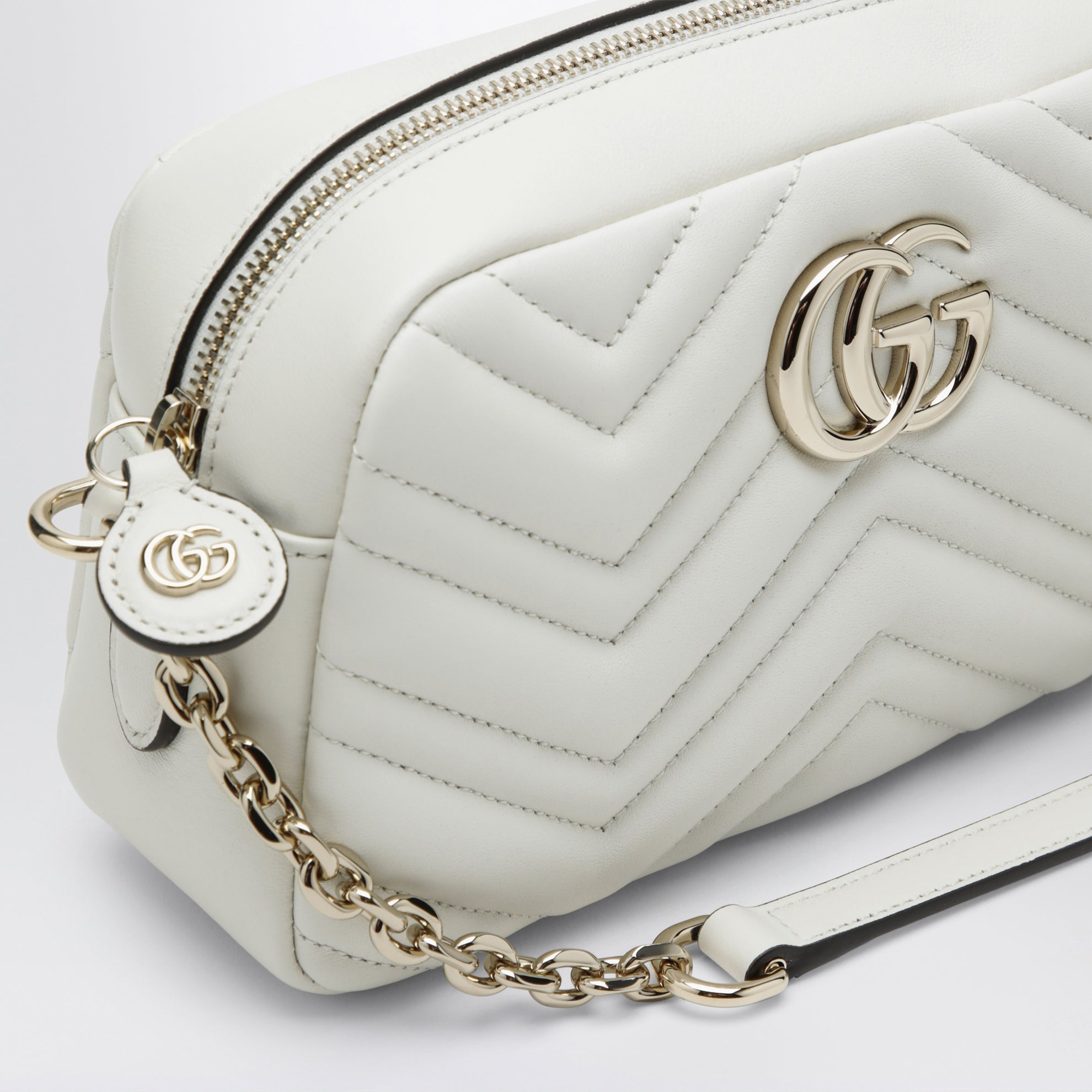 GG Marmont small white camera bag