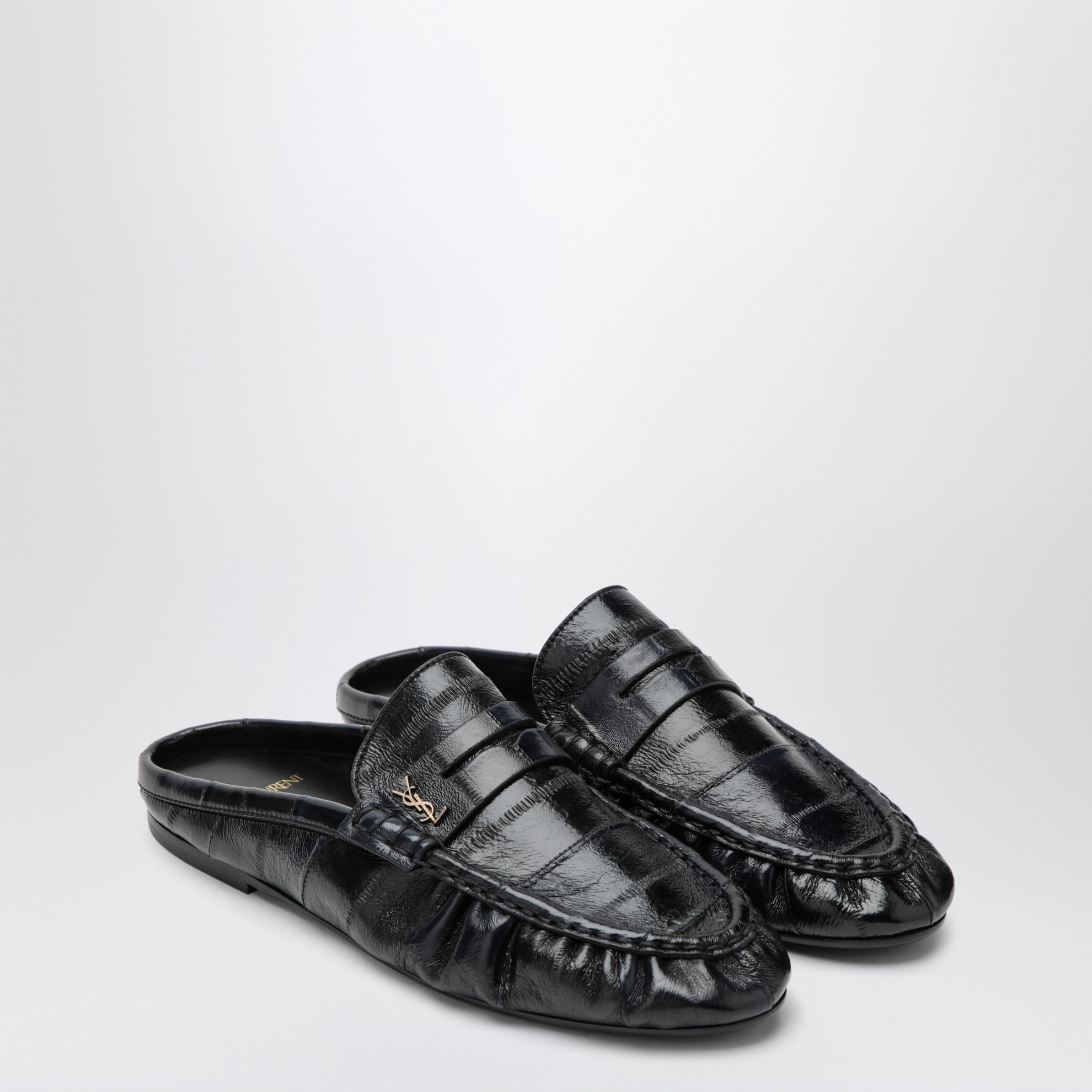 Mules Le Loafer aus Aal-Leder in Blau