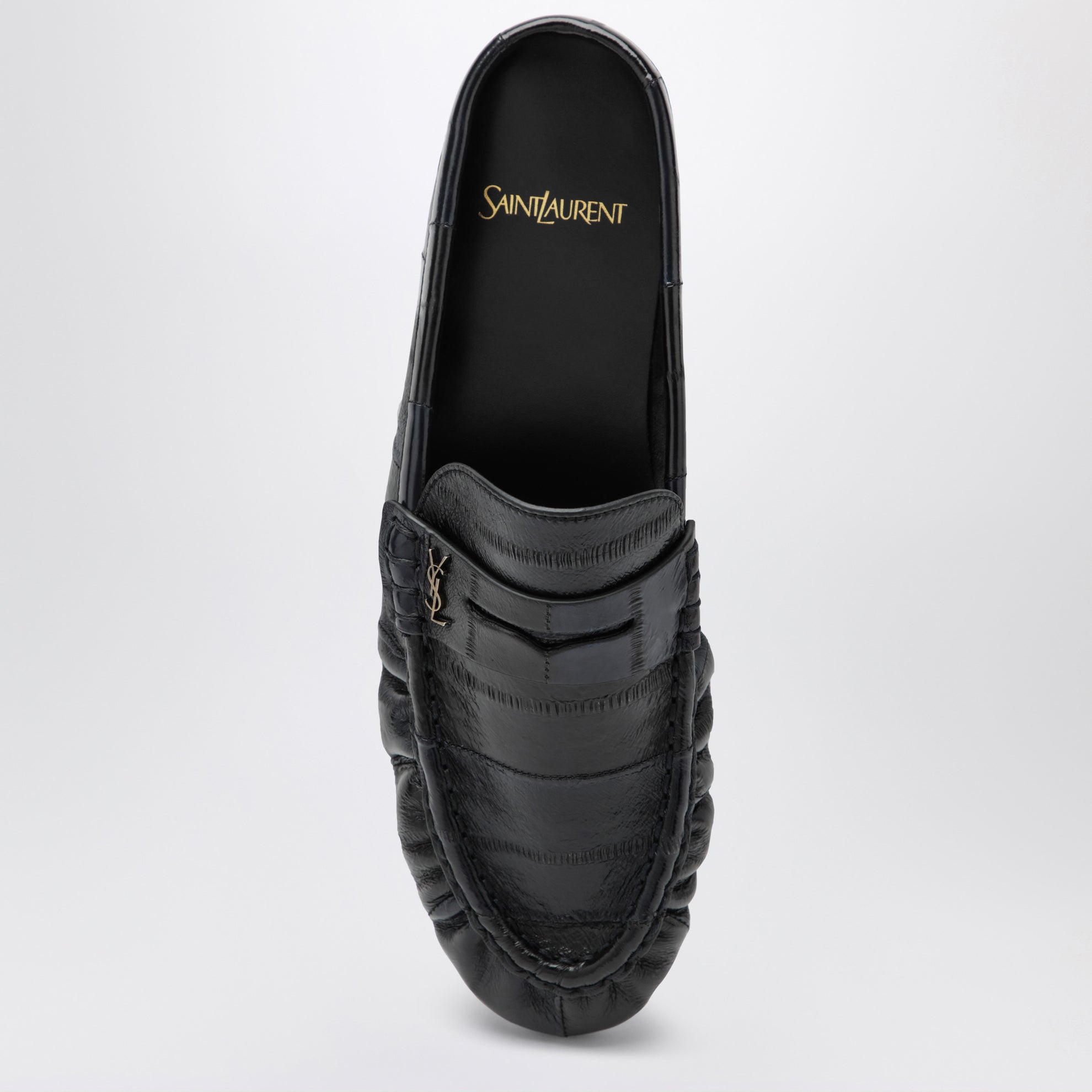Mules Le Loafer aus Aal-Leder in Blau