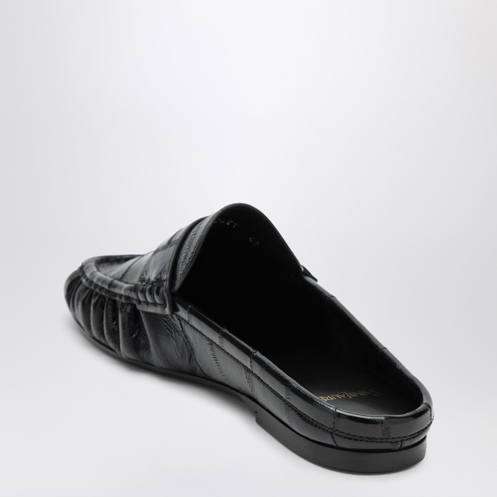 Mules Le Loafer aus Aal-Leder in Blau