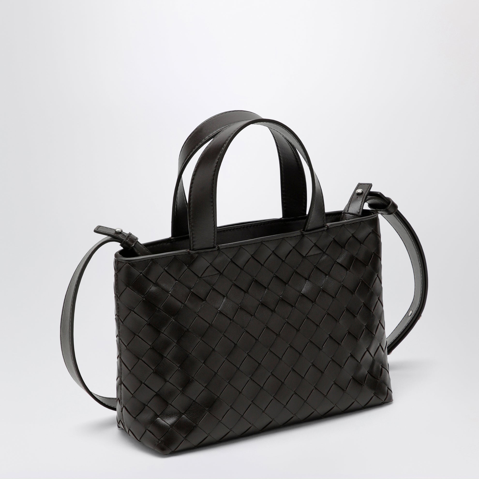 Intrecciato Mini Tote Bag in Fondente