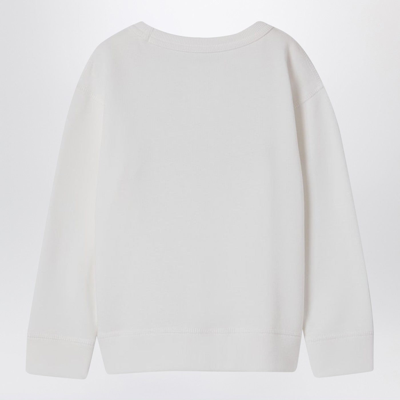 White sweatshirt with logo print