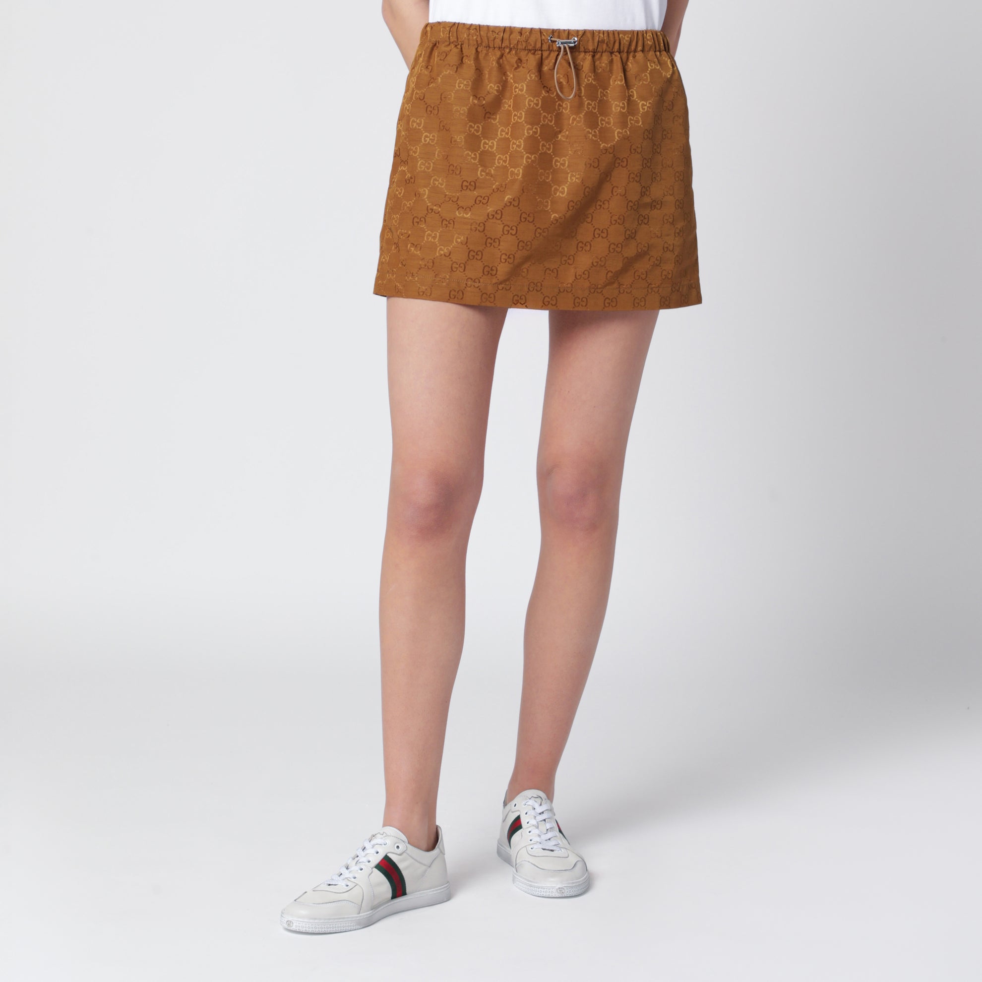 Caramel GG jersey mini skirt