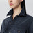 Navy blue jacket with curved waist