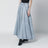 Hellblauer Maxi-Godet-Rock aus Denim