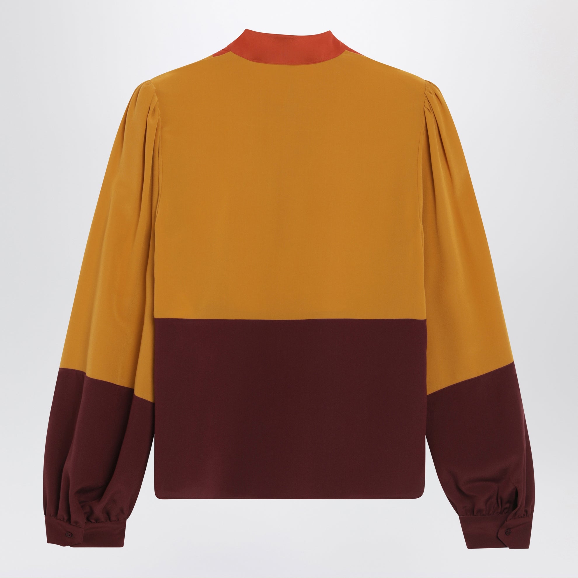 Blouse Color-Block En Soie