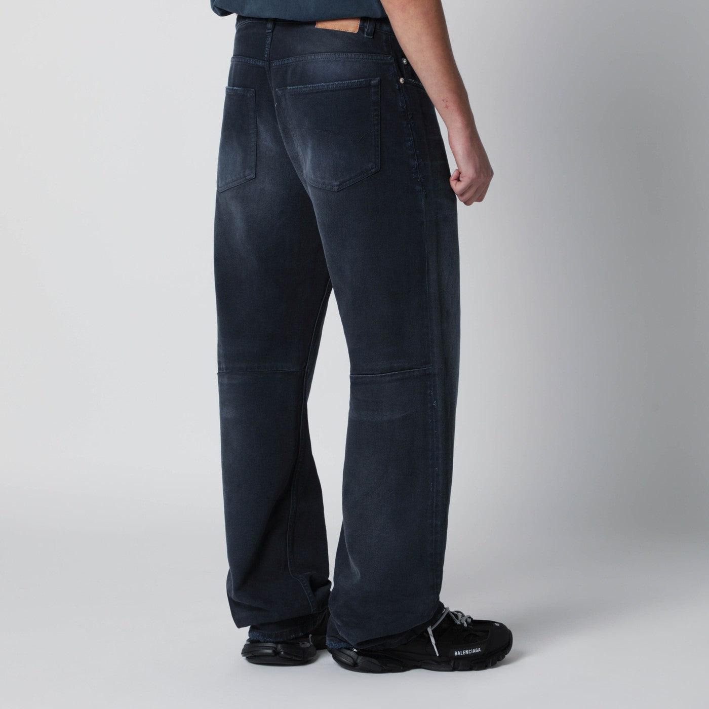 Balenciaga Wide-leg blue washed-effect jeans | TheDoubleF