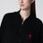 Schwarzes Mini-Cardigan-Kleid aus Wolle