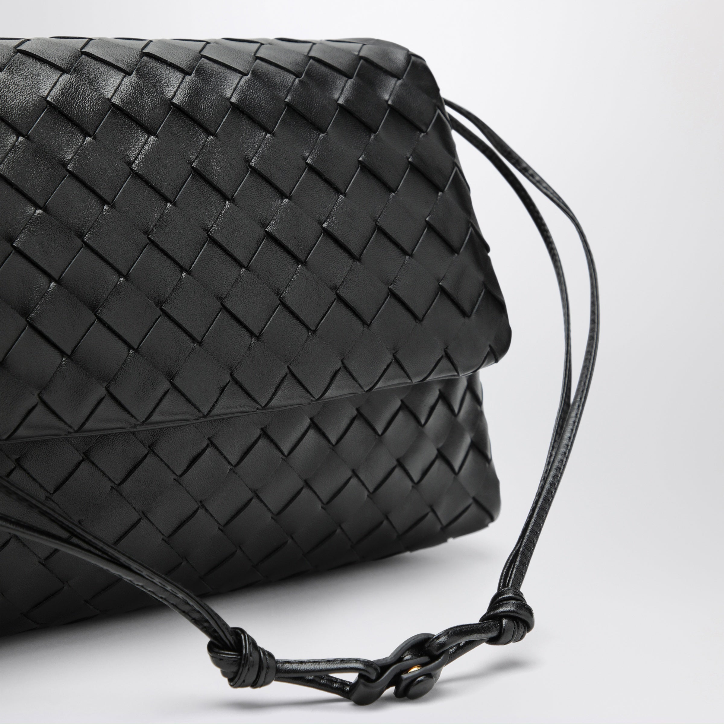 Bottega Veneta Black Intrecciato Giorno clutch | TheDoubleF
