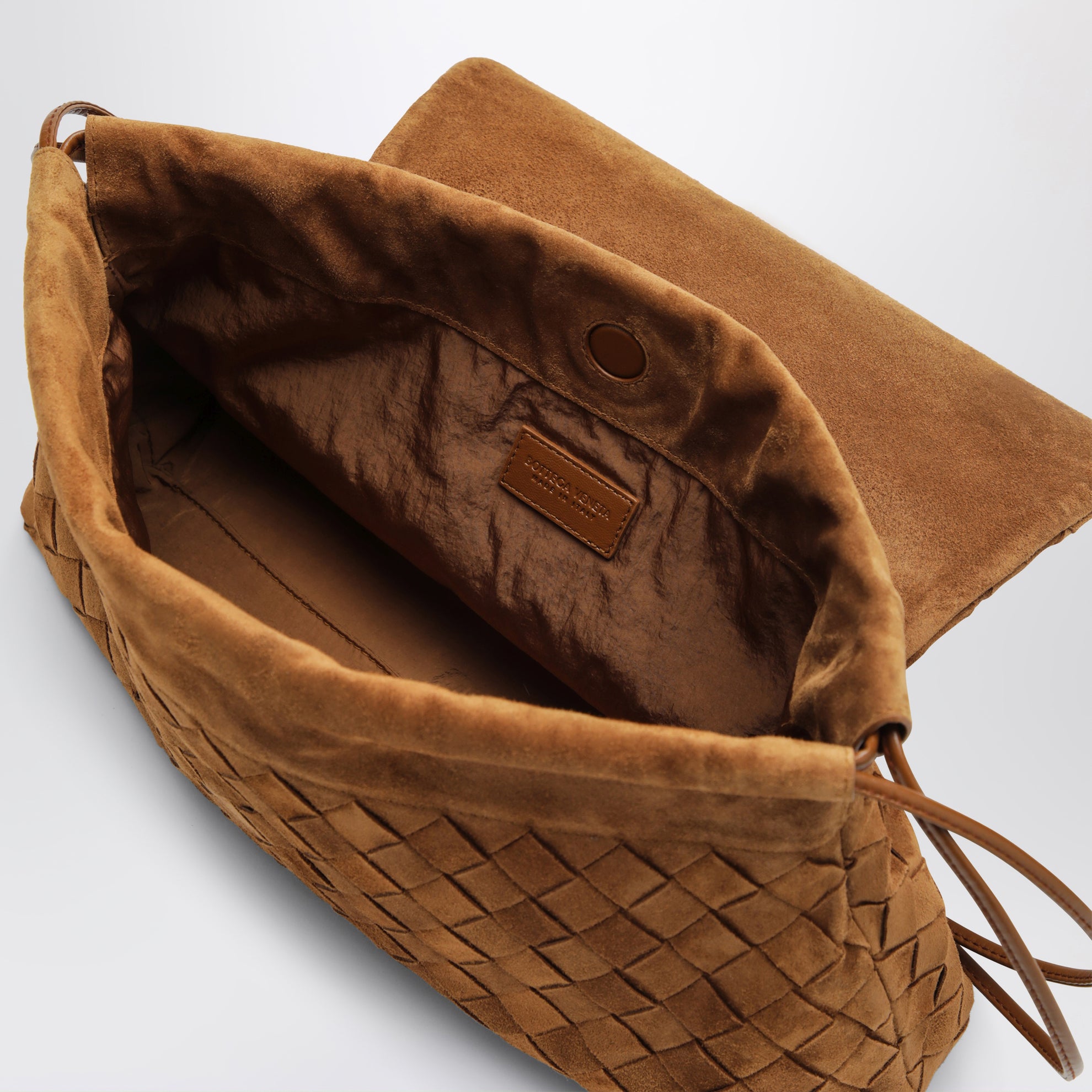 Borsa Giorno in suede Intrecciato Amber