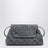 Giorno woven suede clutch in cloudy indigo