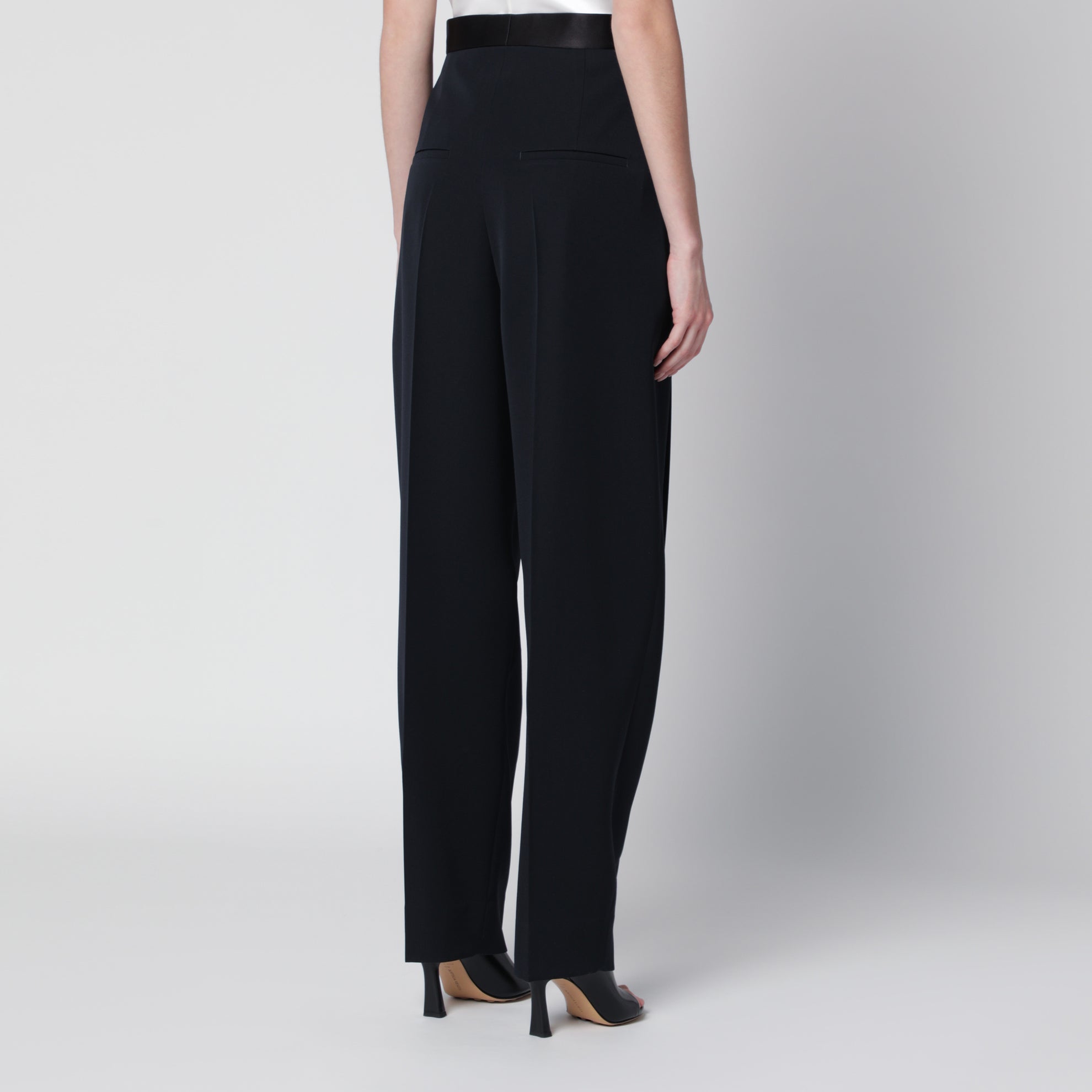 Midnight blue wool trousers