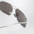 Rechteckige Sonnenbrille Silver/Black
