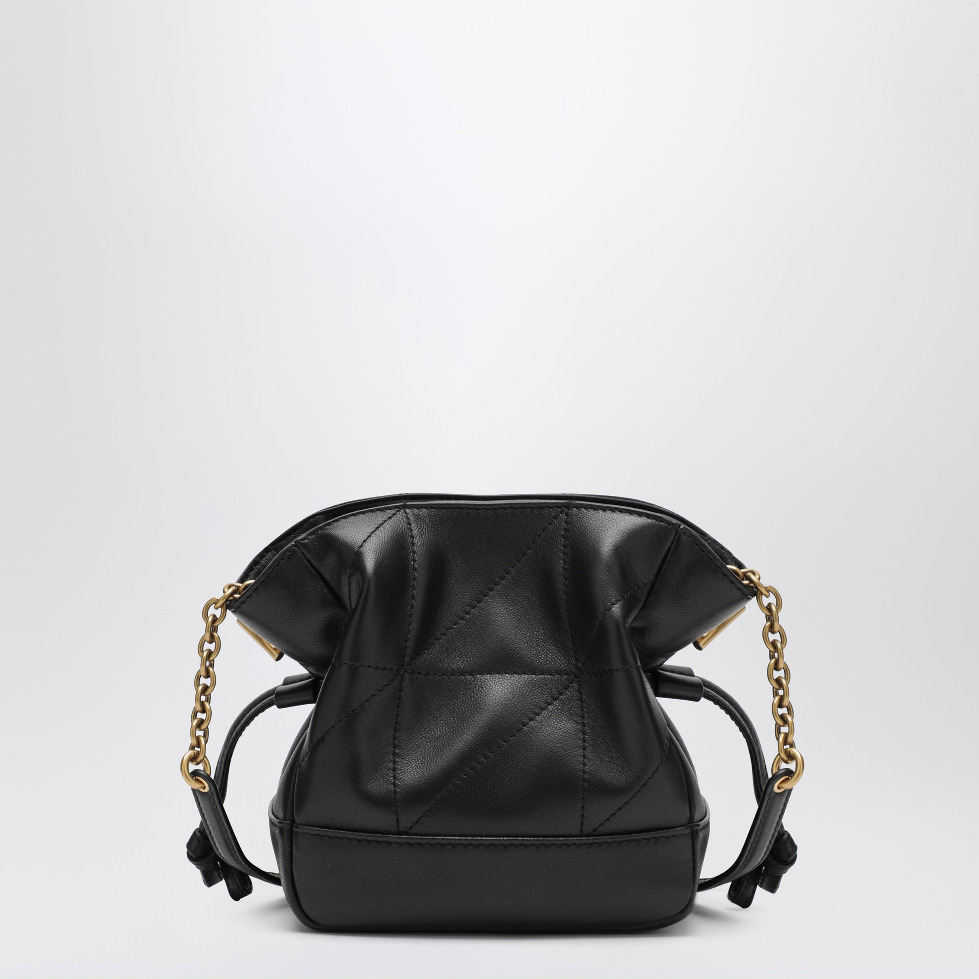 Pochette mini Jamie en cuir d’agneau noir