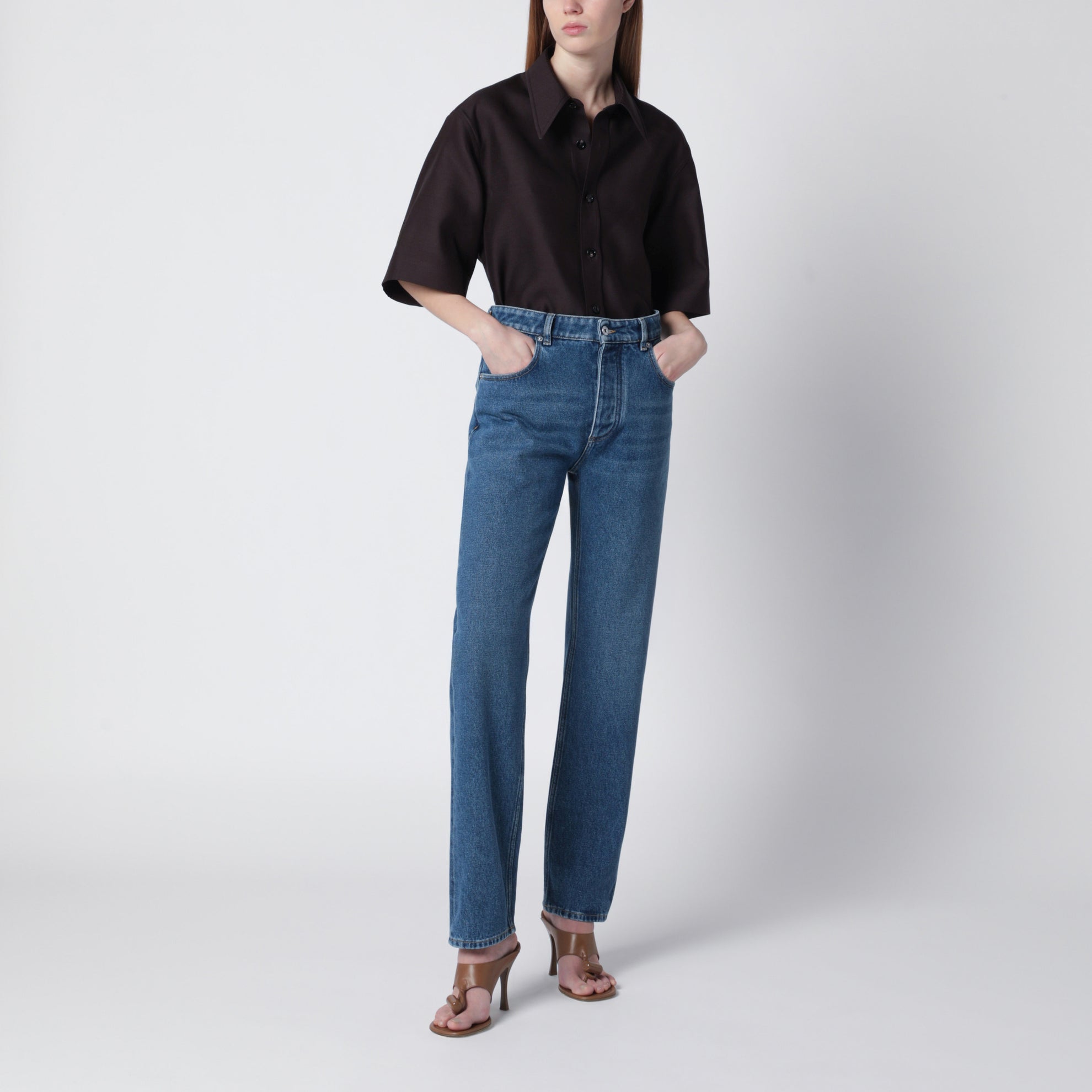 Wool and silk canvas shirt