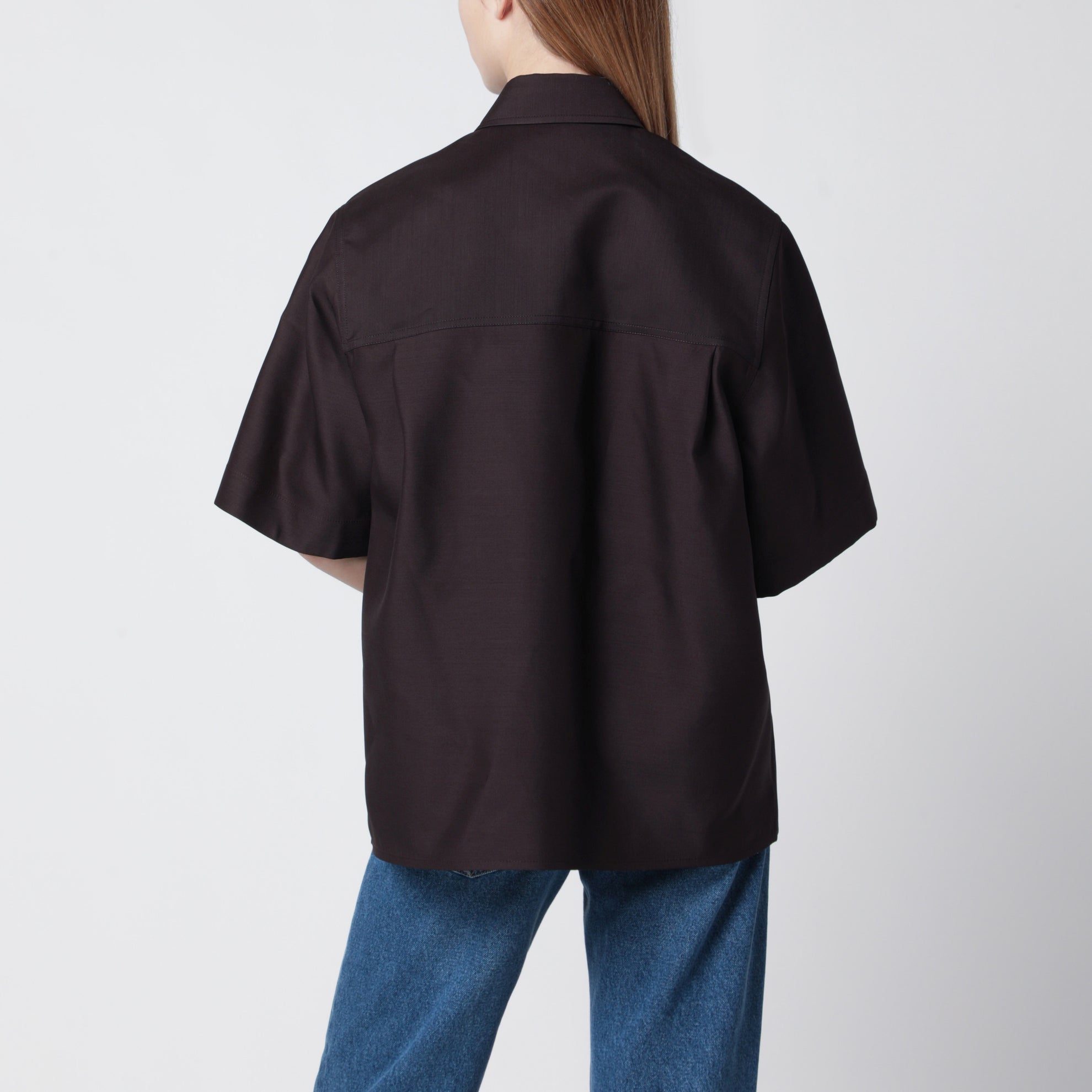 Wool and silk canvas shirt