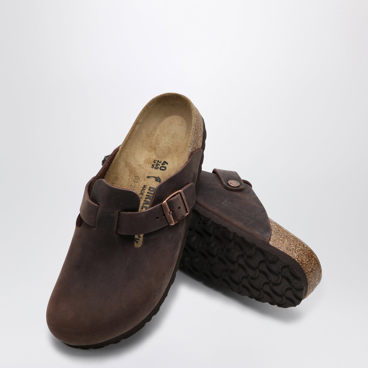 Sabots Boston en cuir huilé Habana par Birkenstock