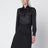 Camicia in twill di seta nera con stampa GG