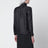 Camicia in twill di seta nera con stampa GG