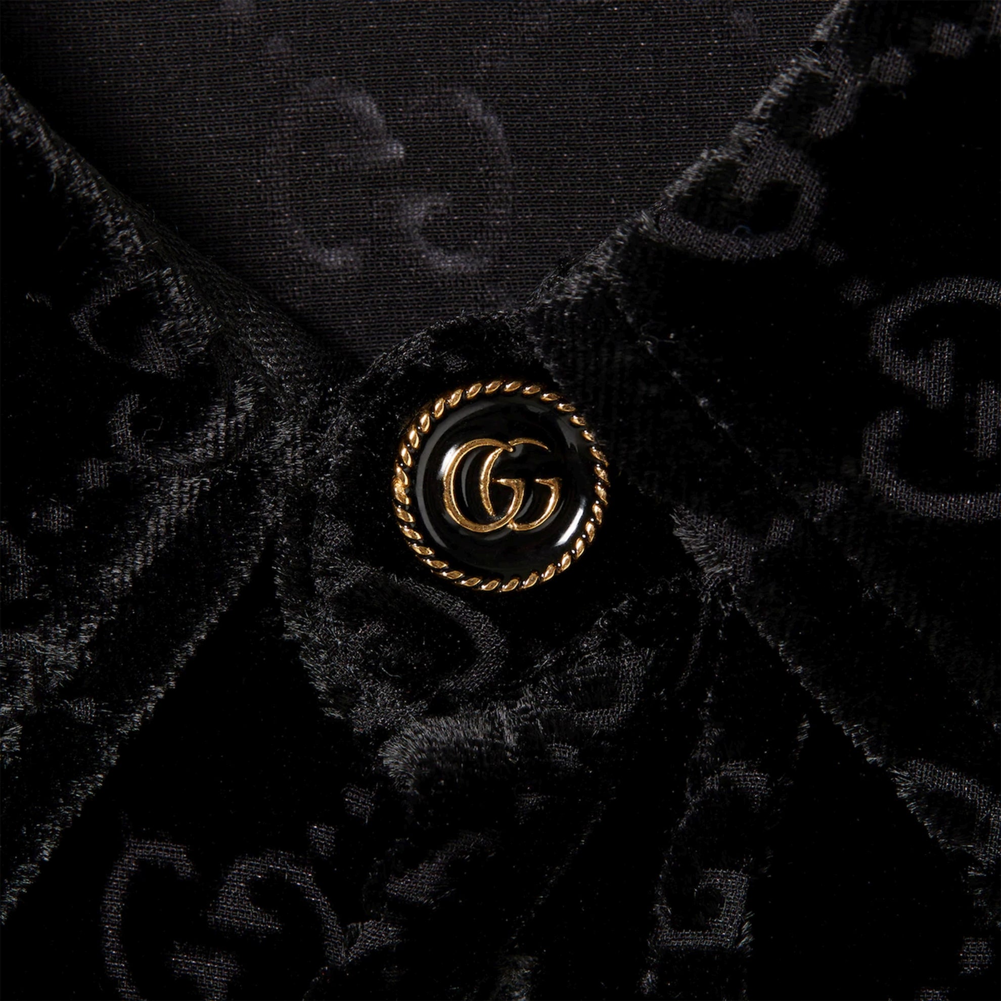 Chemise en velours dévoré GG stretch