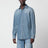 Light blue faded-effect denim shirt