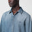 Light blue faded-effect denim shirt