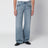 Jean flare bleu clair avec Horsebit en denim
