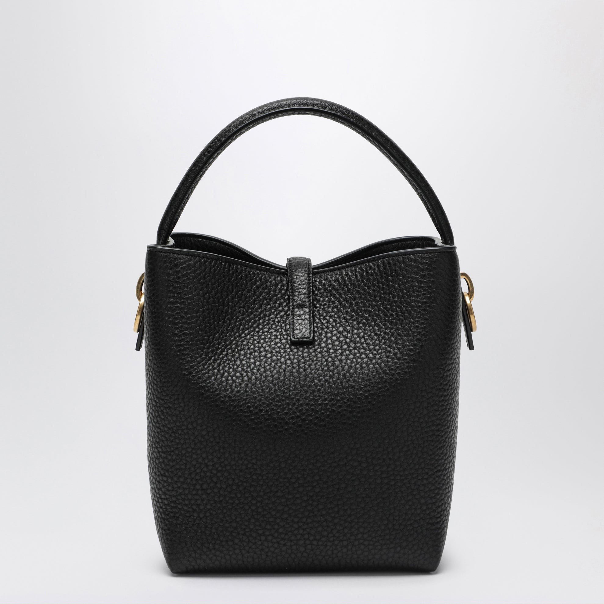 Sac seau Le 37 en cuir grainé noir