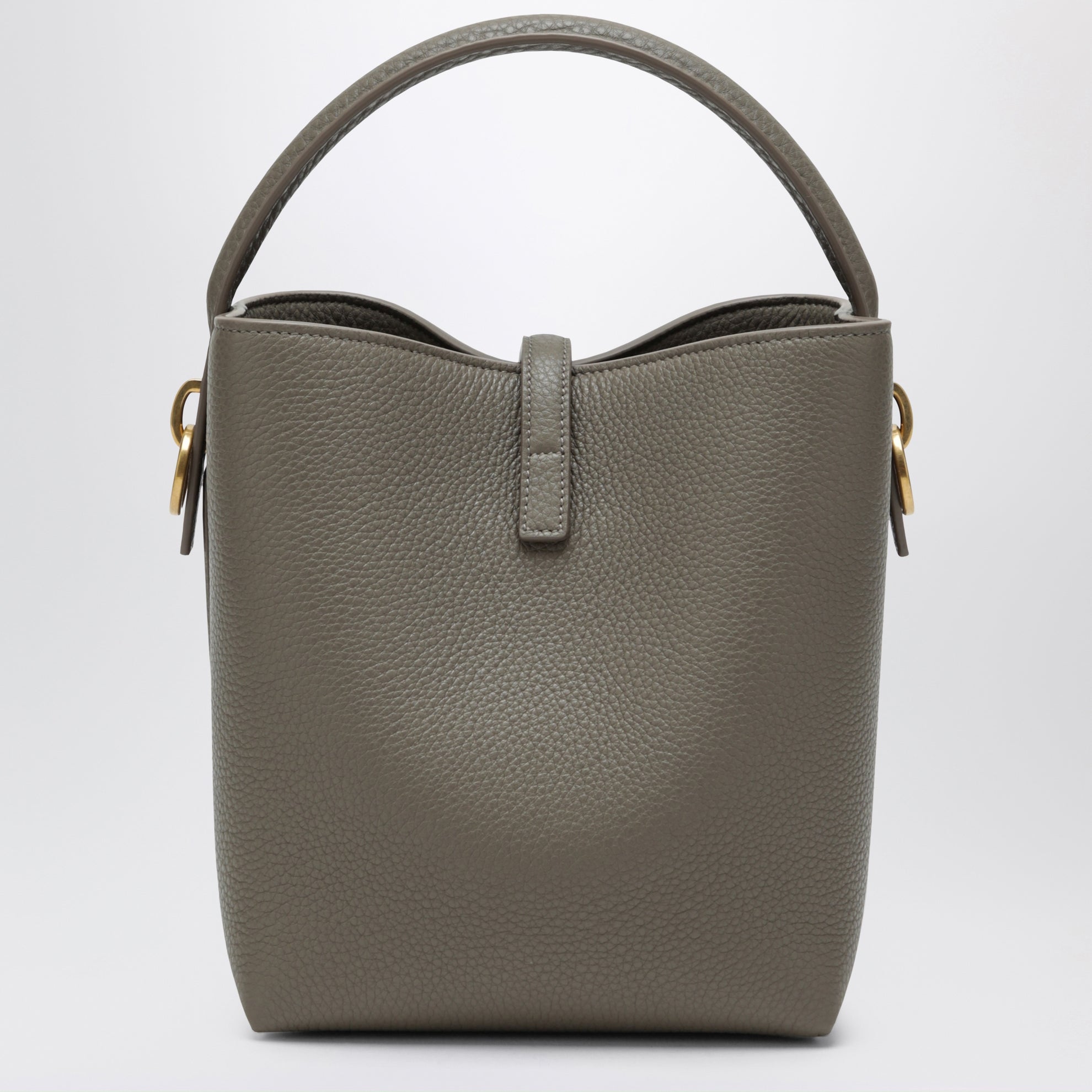 Le 37 Beuteltasche aus genarbtem Leder in Taupe