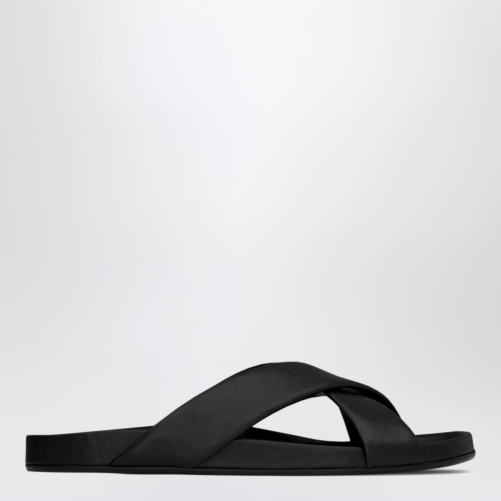 Sandales Nichols en cuir lisse noir