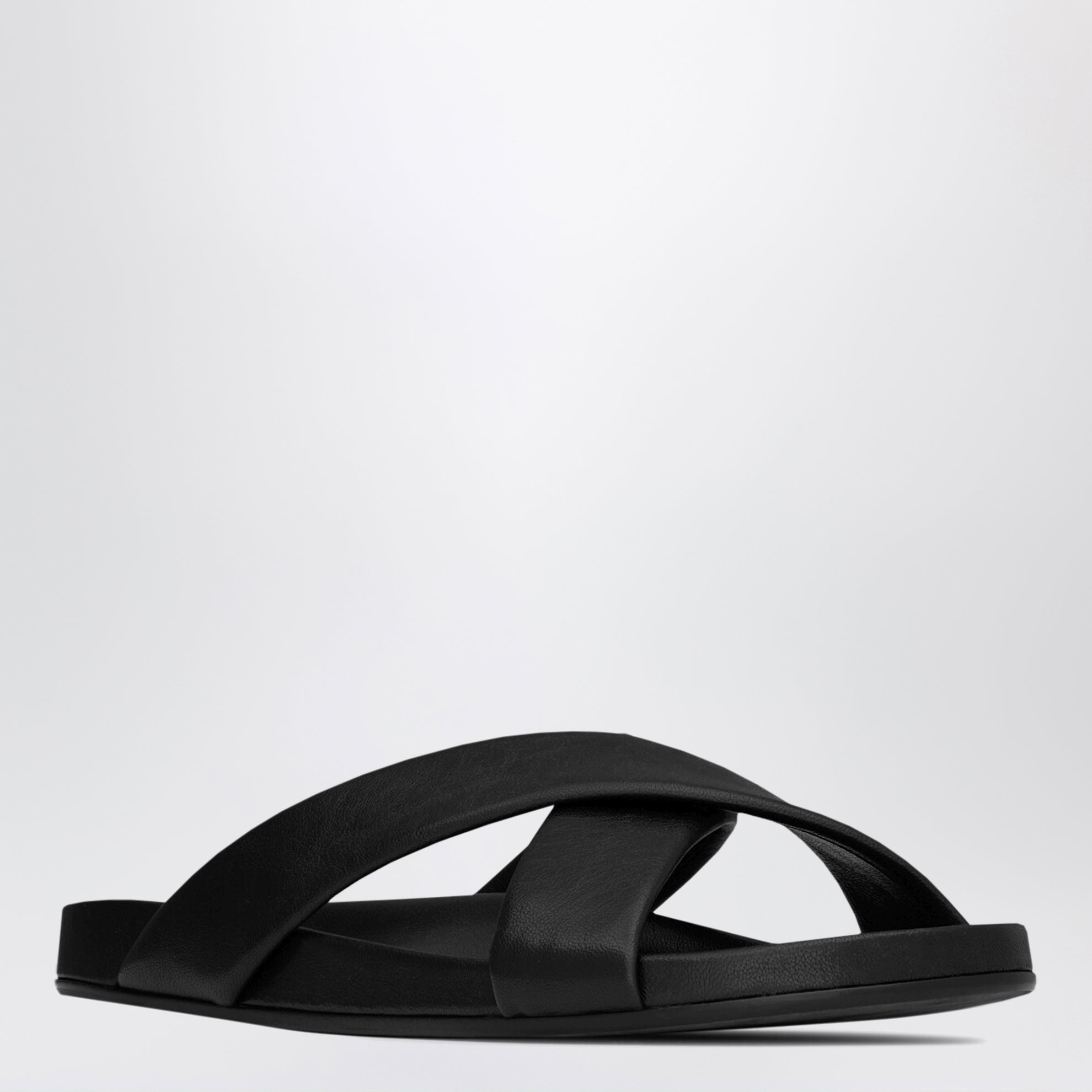 Sandales Nichols en cuir lisse noir
