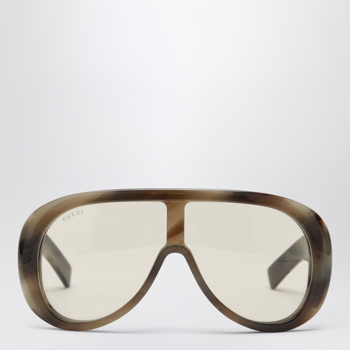 Lunettes de soleil rectangulaires écaille marron clair
