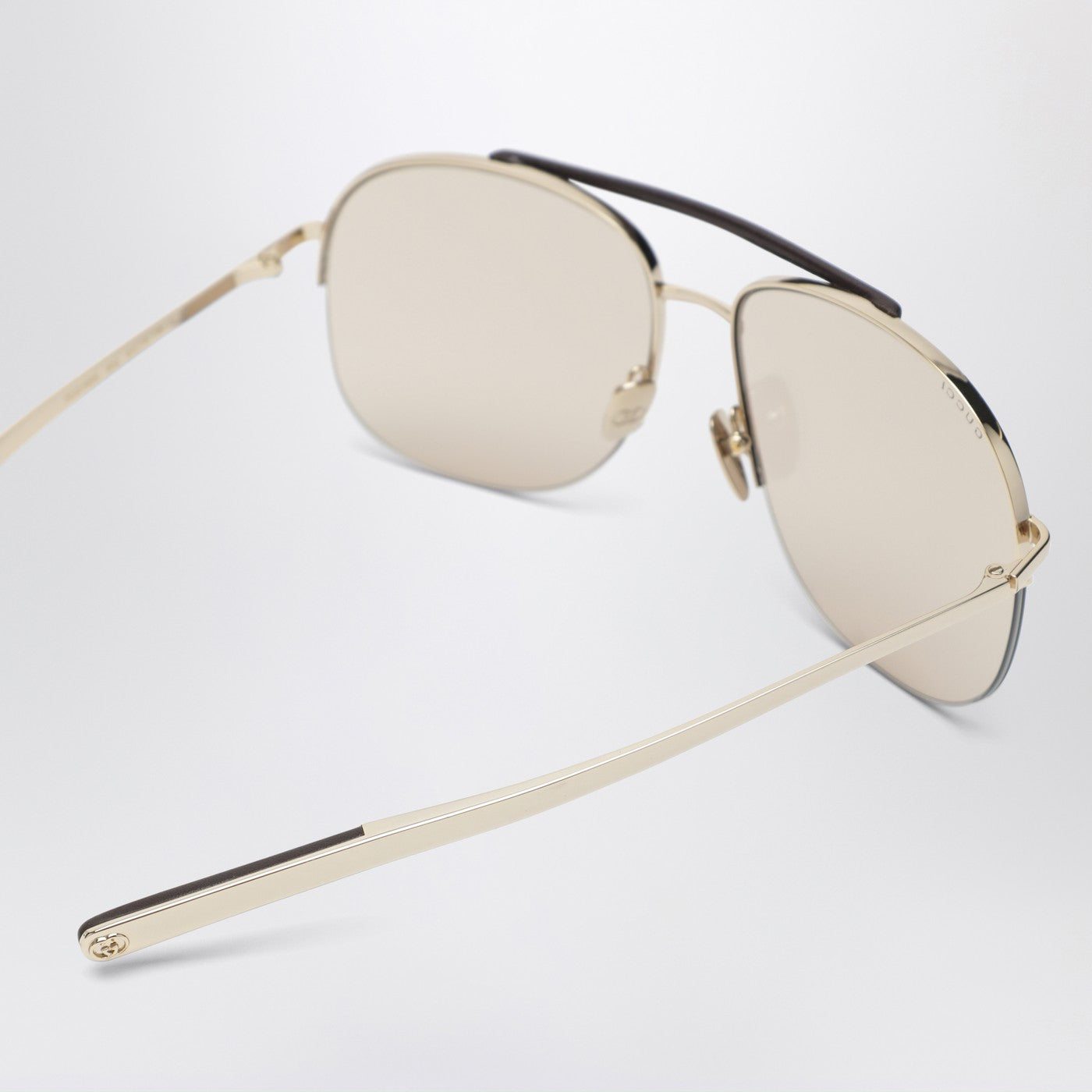 Gold navigator sunglasses