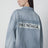 Giacca in denim azzurra effetto vintage