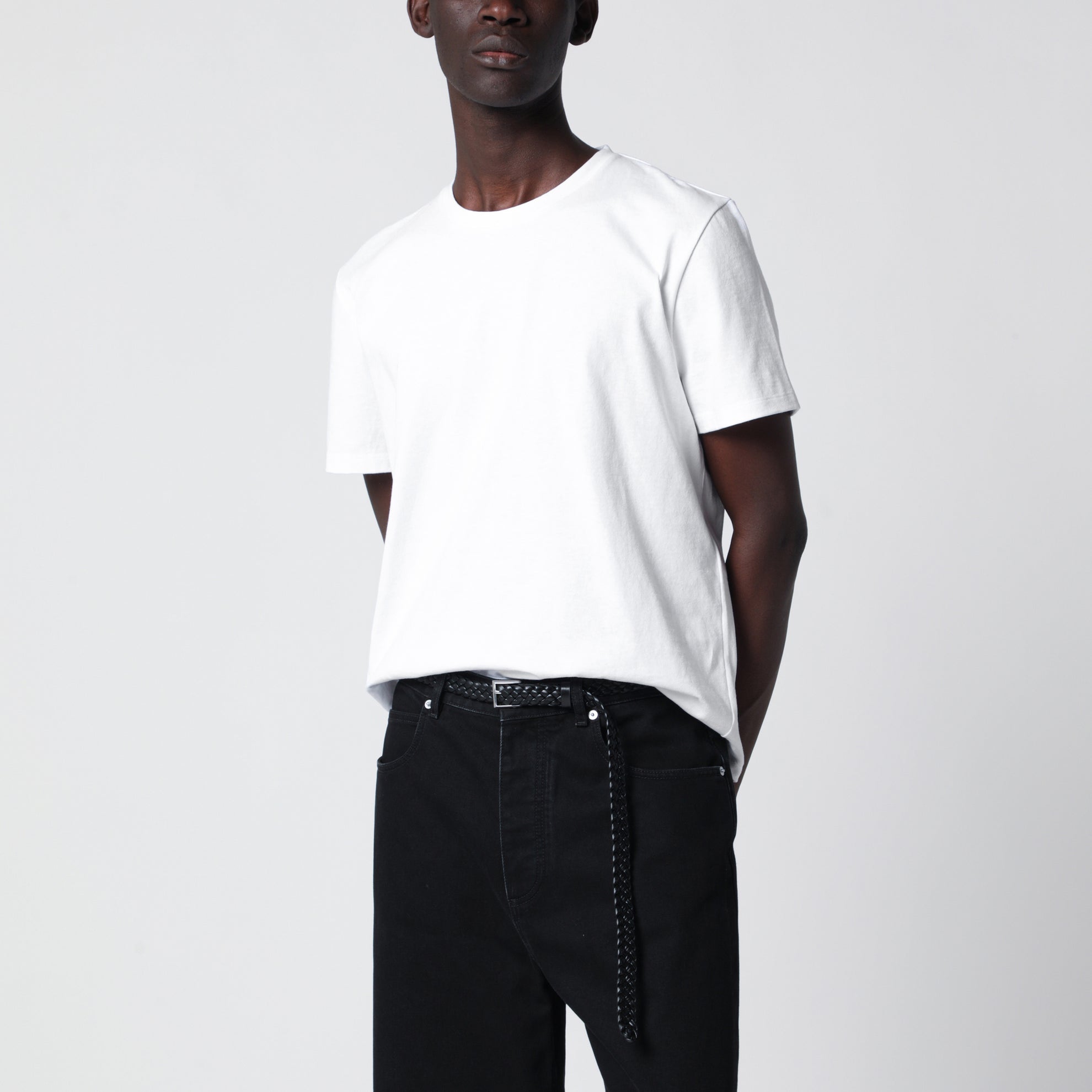 White Small Fit De Cotton T-Shirt