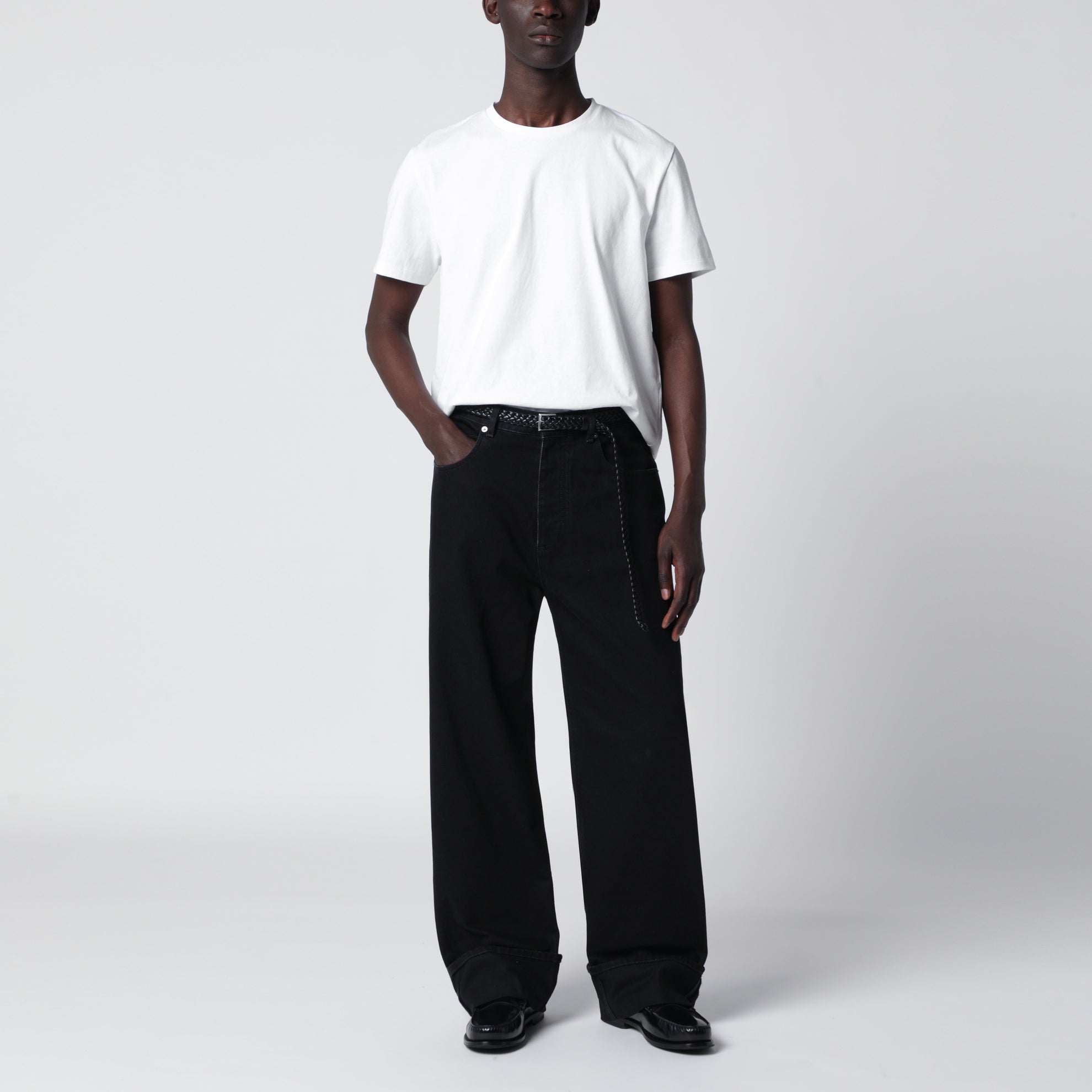 White Small Fit De Cotton T-Shirt