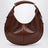 Medium Mombasa hobo bag in calfskin leather, brown